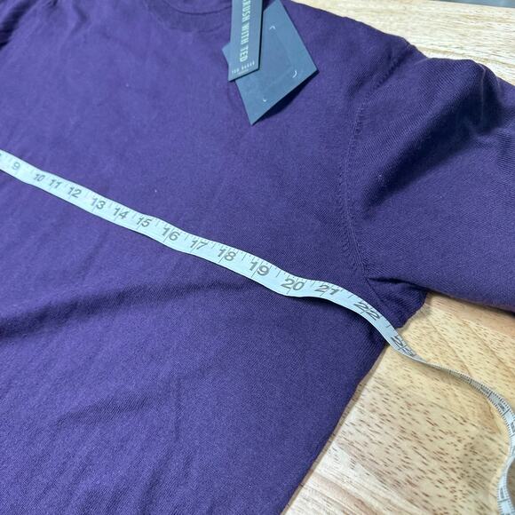 Ted Baker London NWT Men's Sandkas Slim Fit Crewneck Purple Sweater Sz 6 (XXL) - Picture 10 of 11